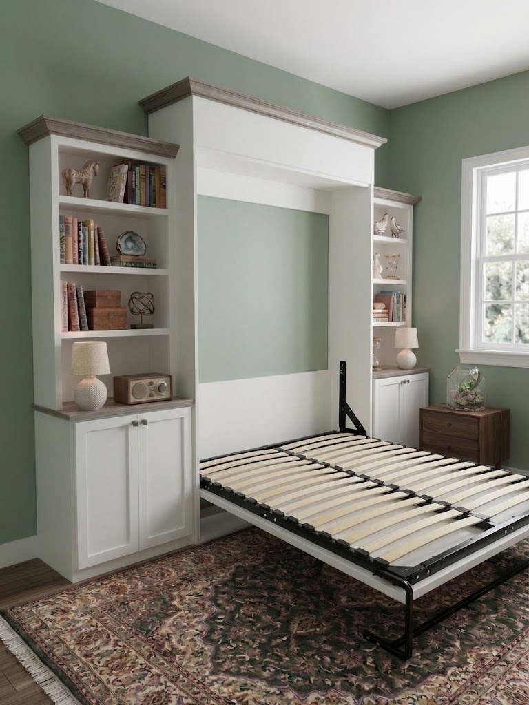The same Murphy bed folded down